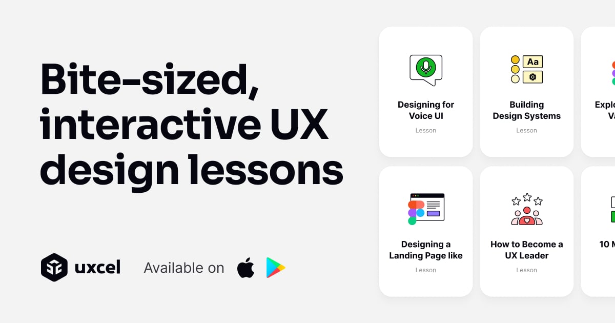 Bite-sized, Interactive UX Design Lessons | Uxcel